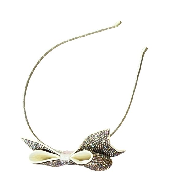 Bari Lynn Crystal Rhinestone Bow Headband Girls Glittering Stones Elegant Party - Picture 3 of 4
